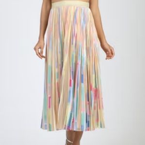 Geisha design pleated skirt